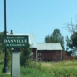 Board indicating Danville Village